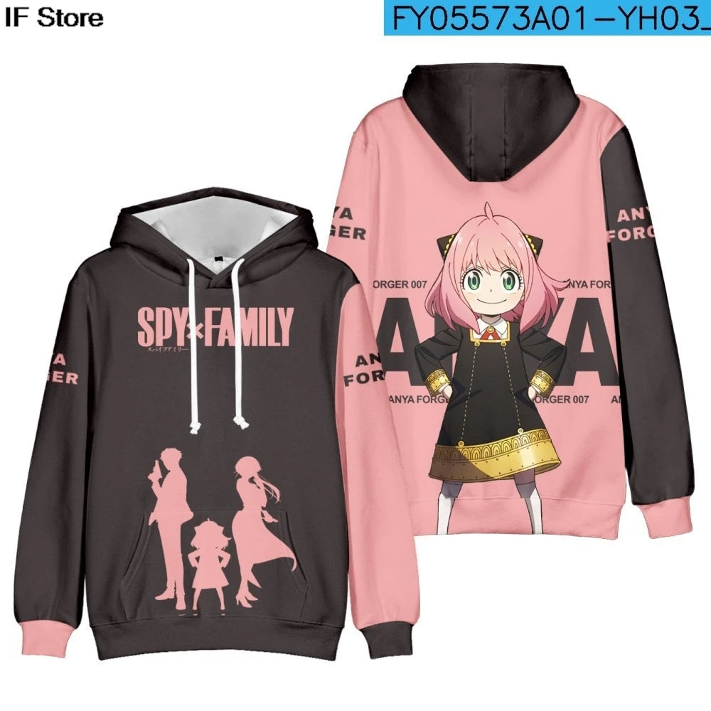 Spy x Family Yor Forger Graphic Hoodie – Unisex Y2K Oversized Pullover Sweatshirt