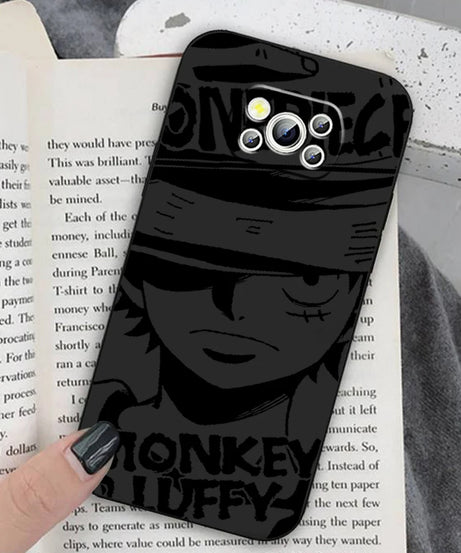 Anime Art One Piece Luffy For Xiaomi Mi Poco F5 F4 F3 X6 X5 X4 X3 M6 M5 M5S M4 M3 C65 Pro GT NFC 5G Black Back Phone Case
