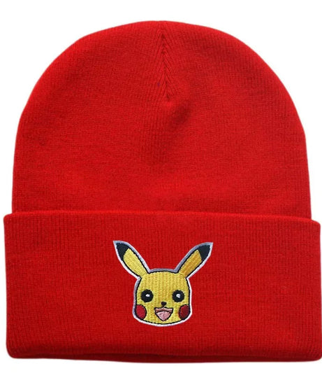 Pokemon Unisex Cotton Embroidered Beanies Casual Hats Knitted Winter Hat Hard Hip Hop Skull Bonnet Hat For Women Men