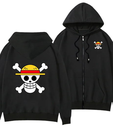One Piece Anime Women Zip Up Hoodie Jacket Spring Autumn 2New Fashion Mens Sweatshirt Couple Promozed Clothes Coats