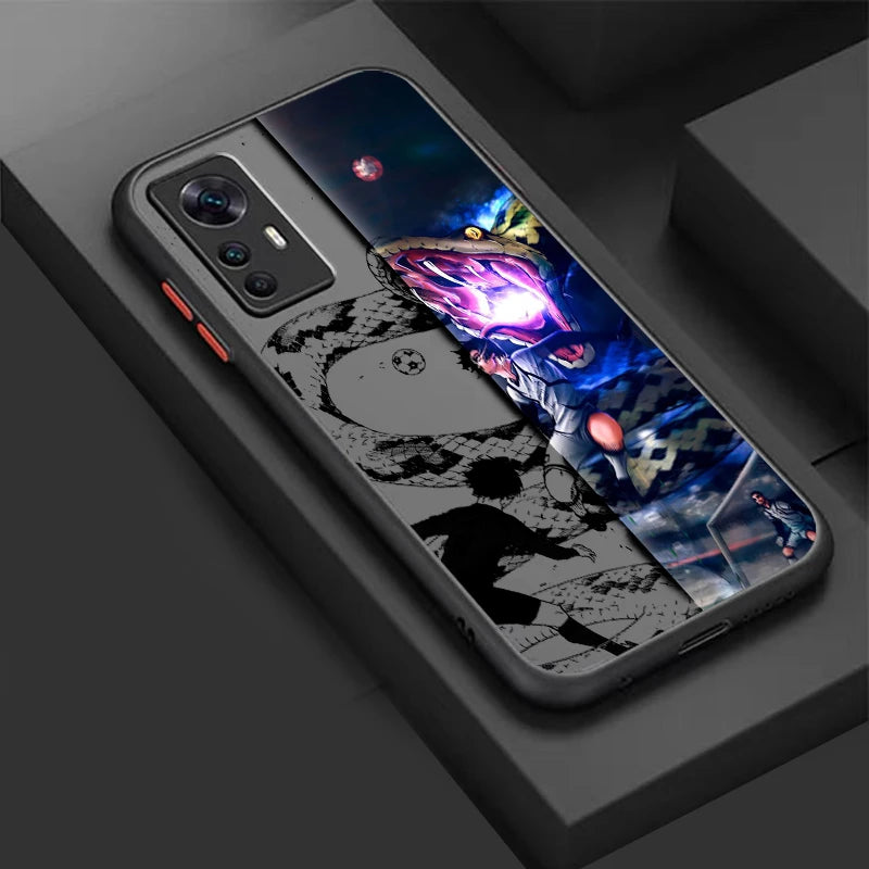 Blue Lock Frosted Anime Case – Cool Translucent Back Cover for Xiaomi Mi Series