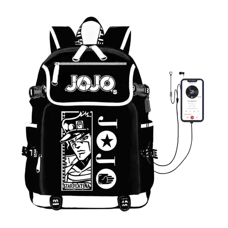 JoJo's Bizarre Adventure Anime Backpack Student School Shoulder Bag Large Capacity Youth Outdoor Travel Backpack Fashion Gift