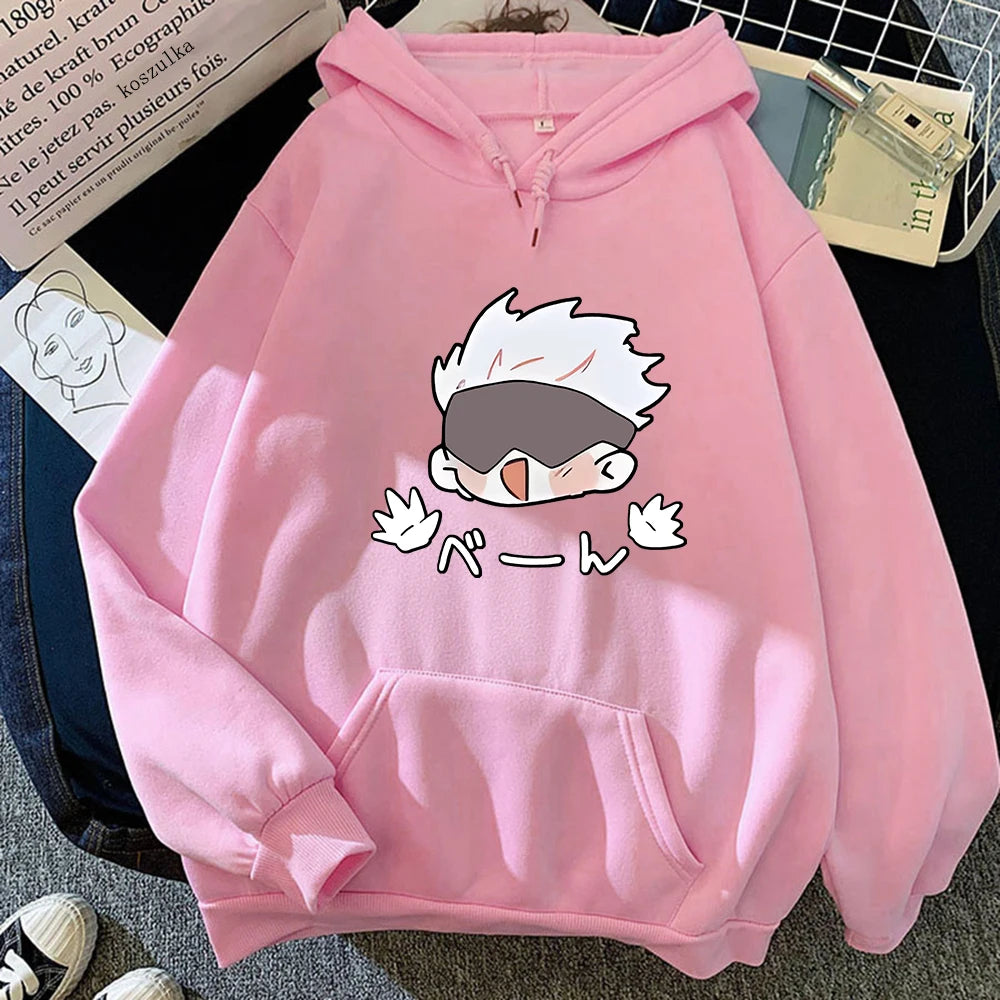 Jujutsu Kaisen Satoru Gojo Funny Kawaii Anime Graphic Hoodie – Harajuku Pullover Sweatshirt 8