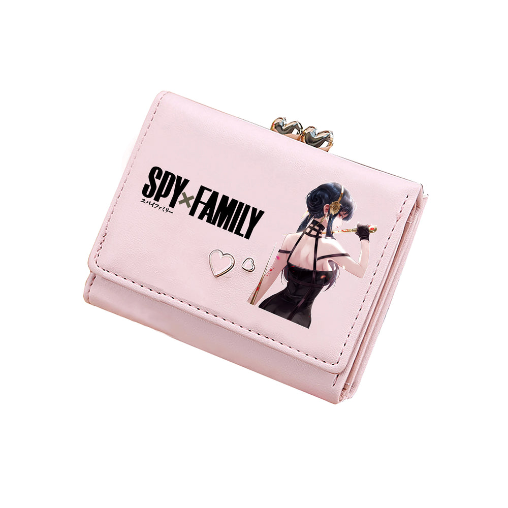 Spy x Family Anya Forger Kawaii Pink Short Wallet ID Card Coin Purse 3