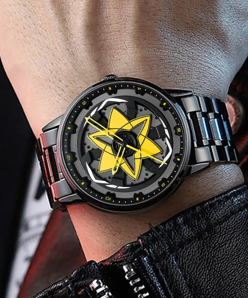 Naruto Anime - Sharingan Rotary Dial Watch – 3D Anime Quartz Waterproof Men’s Luxury Watch