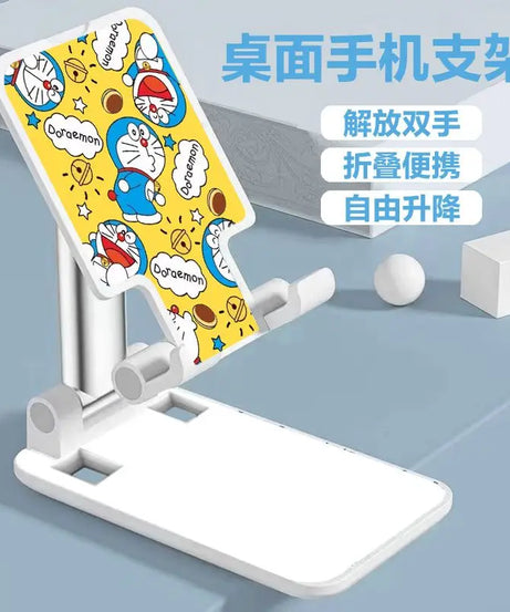 Doraemon mobile phone desktop stand cute personality portable folding lazy tablet telescopic universal holiday gift