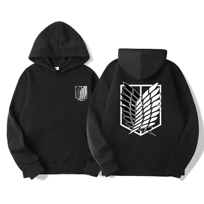 Attack on Titan Anime Graphic Hoodie – Shingeki no Kyojin Streetwear Pullover