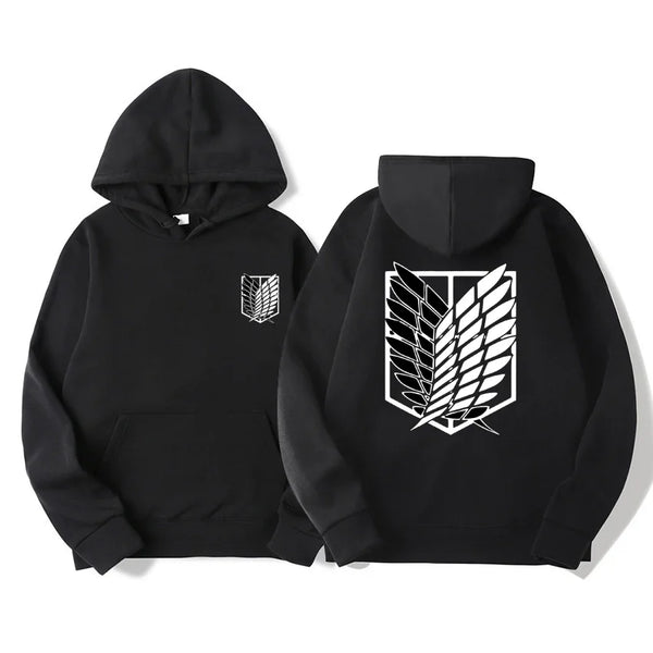 Attack on Titan Anime Graphic Hoodie – Shingeki no Kyojin Streetwear Pullover