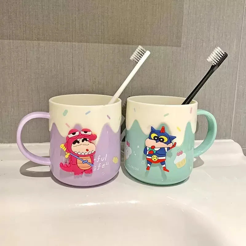Crayon Shin-chan Toothbrush Cup — 400ml Bathroom Holder 5