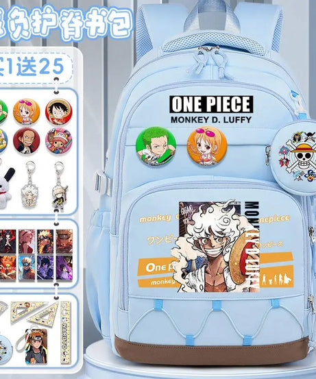 One Piece Luffy Backpack – Large Canvas School & Travel Bag
