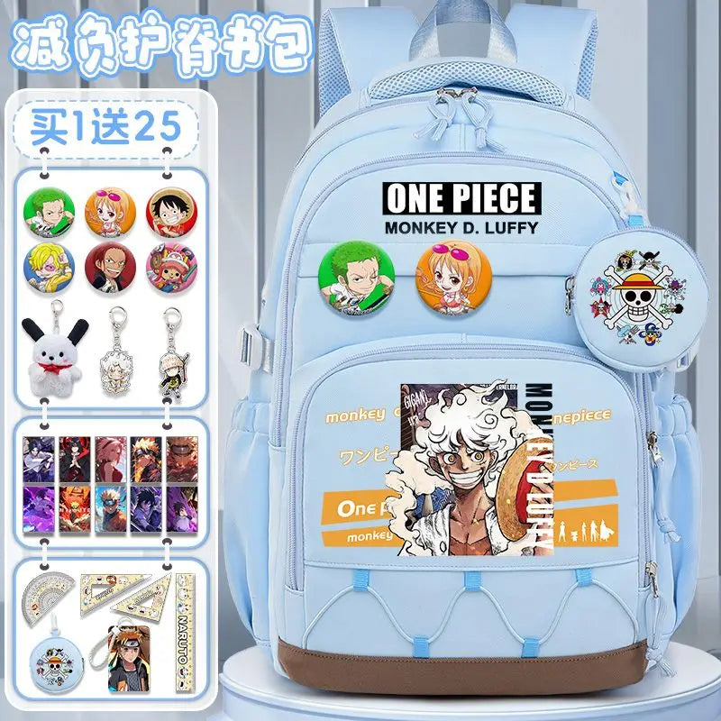 One Piece Luffy Backpack – Large Canvas School & Travel Bag