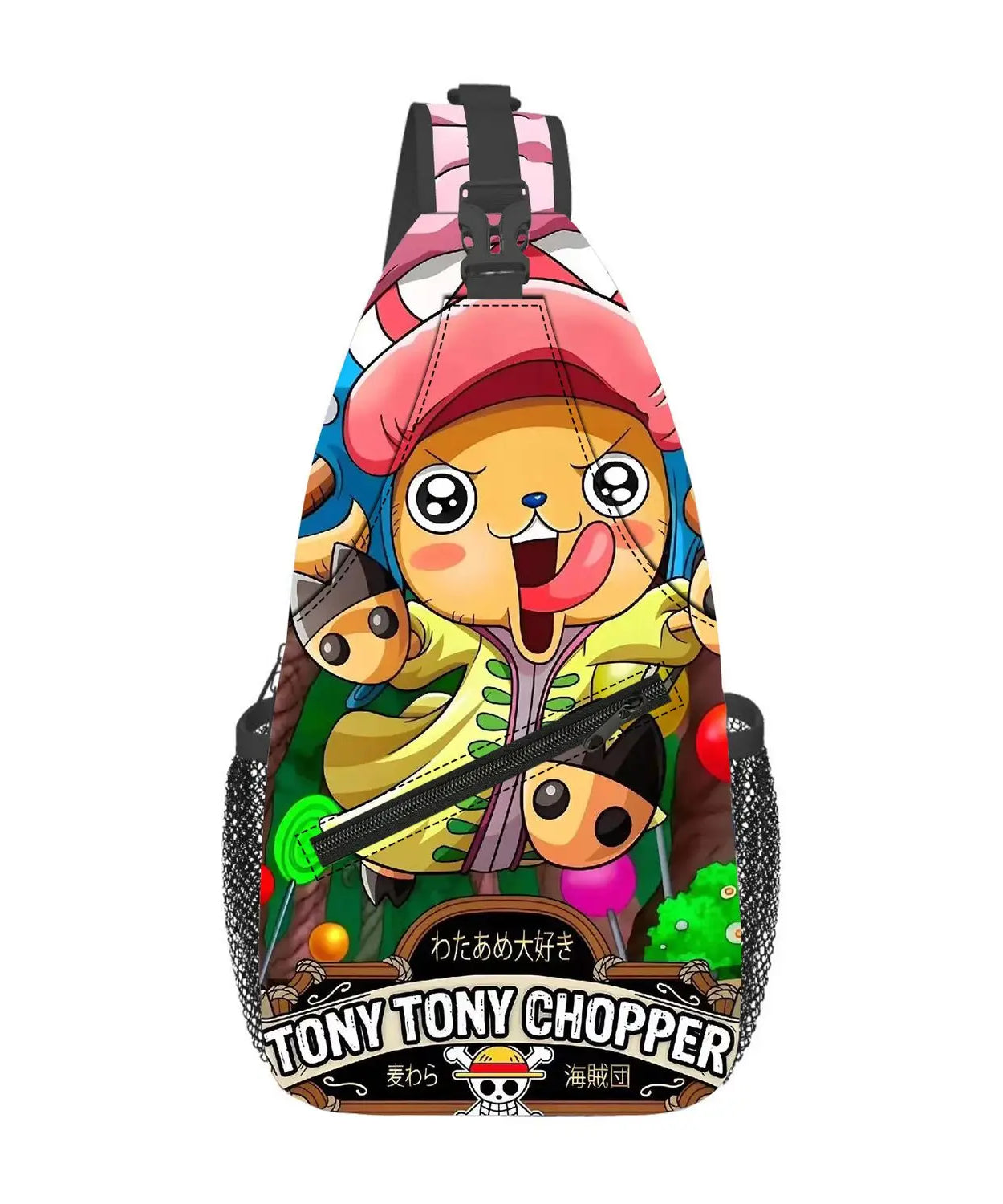 New One Piece Animation Peripheral Kawaii Chopper Portable Large Capacity Crossbody Bag Cute Creative Waist Bag Gift Wholesale