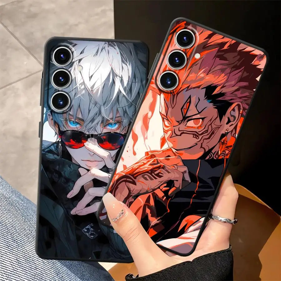 J-ujutsu K-aisen Soft Back Phone Cover Case for Samsung Galaxy A14 A15 A22 A23 A72 A73 A16 A21s A54 A71 A12 A13 A51 A52 A24 A31