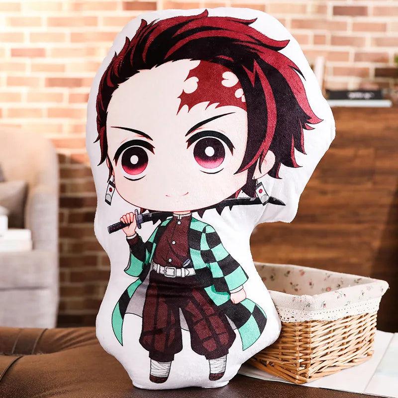 Tanjiro & Nezuko Plush Pillow – Demon Slayer Anime Cushion
