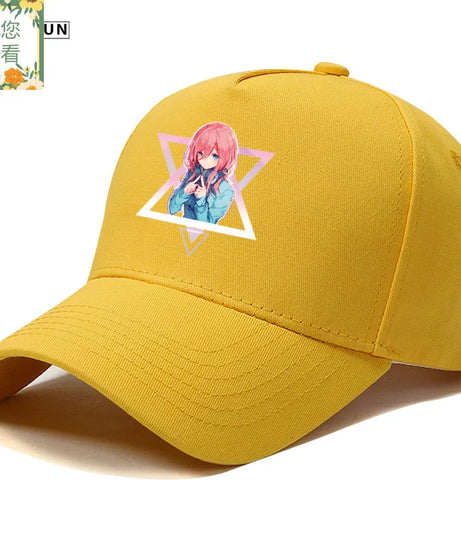 The Quintessential Quintuplets Nakano Ichika Nino Itsuki two-dimensional print hat men's and women's COS baseball cap present