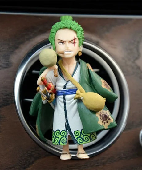 One Piece Car Air Outlet Perfume Clip Model Ornaments Luffy Captain Zoro Action Figures Auto Air Conditioning Port Decor