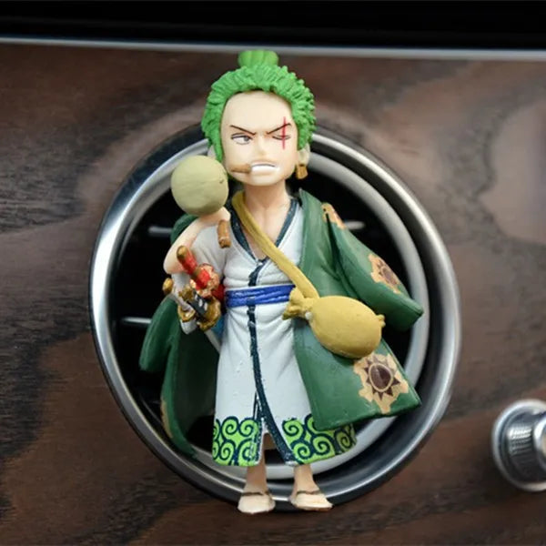 One Piece Car Air Outlet Perfume Clip Model Ornaments Luffy Captain Zoro Action Figures Auto Air Conditioning Port Decor