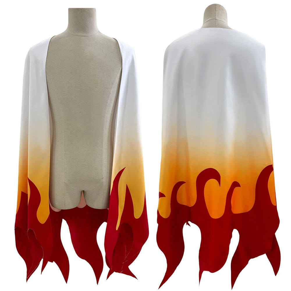 Demon Slayer Rengoku Kyojuro Cosplay Costume — Haori & Wig 6