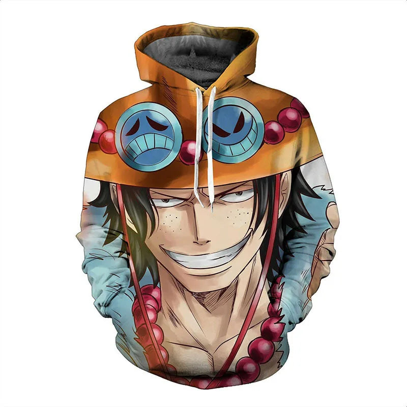 Anime One Piece Luffy Trafalgar D. Water Law Hoodie Cosplay Costume Long Sleeve Sweatshirt Sweater Zip Up Coat Jackets