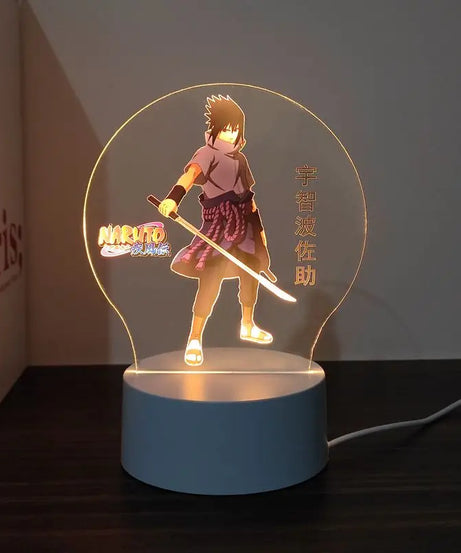 New Animation Naruto anime peripheral light-up stand night light Naruto Sasuke Uchiha Itachi Gaara Kakashi Tsunade holiday gift