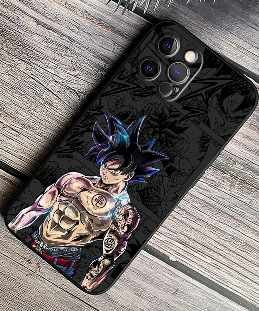 Son Goku Black TPU Case – Dragon Ball Anime iPhone 7–15 Pro Max