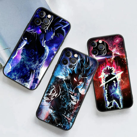 Goku D-Dragon Ball Z Anime For iPhone 15 14 13 12 11 XS XR X 8 7 SE Pro Max Plus Mini Black Cover Phone Case