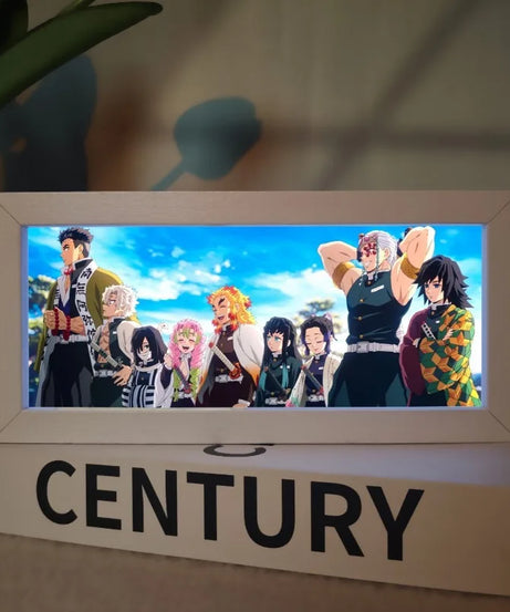 19.8cm/7.8in Demon Slayer LED Night 3D Box Light Anime Peripherals Table Lamp Figure Bedroom Ornament Funny Gifts Toy Decoration