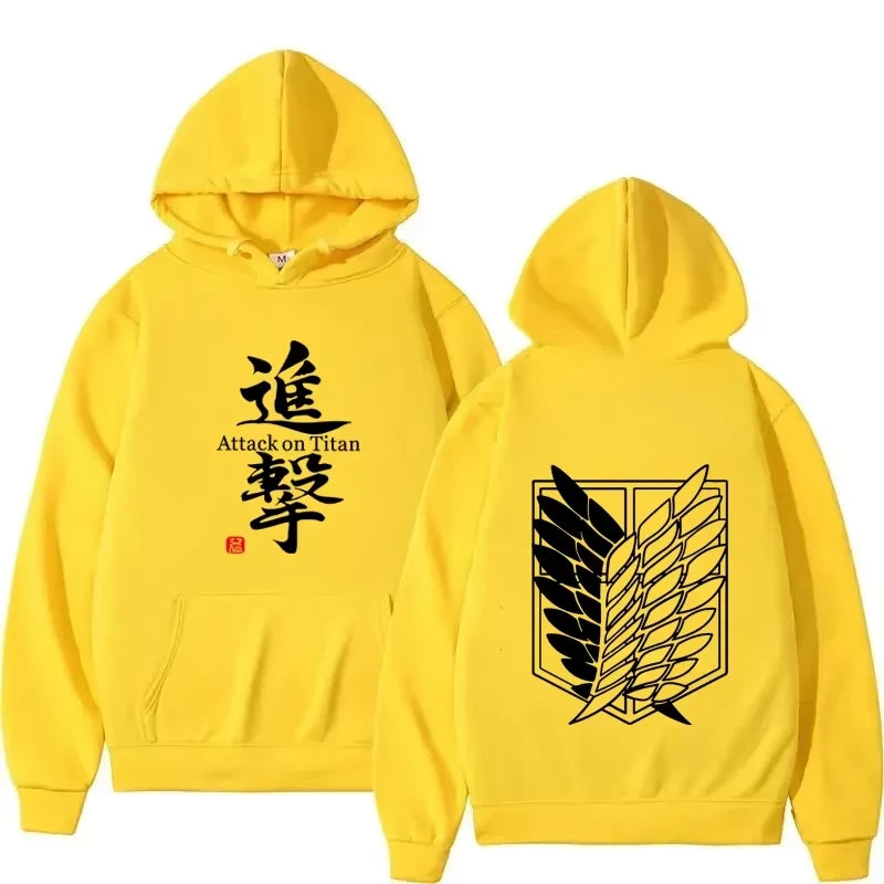 Attack on Titan Anime Fleece Hoodie – Cozy Fall Winter Streetwear Pullover for Men & Women 7