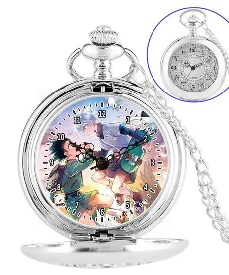 Anime two-dimensional full-time hunter pocket watch Killua Kura pickup Xiaojie personality necklace watch holiday gift
