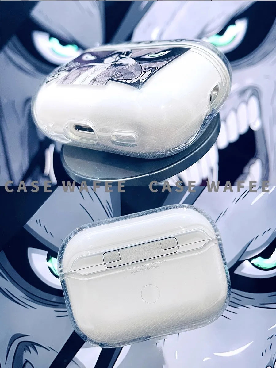 Anime Attack on Titan Earphone Case For Apple iPhone Charging Box For AirPods 42 3 Pro2 Clear wireless Bluetooth headphone case
