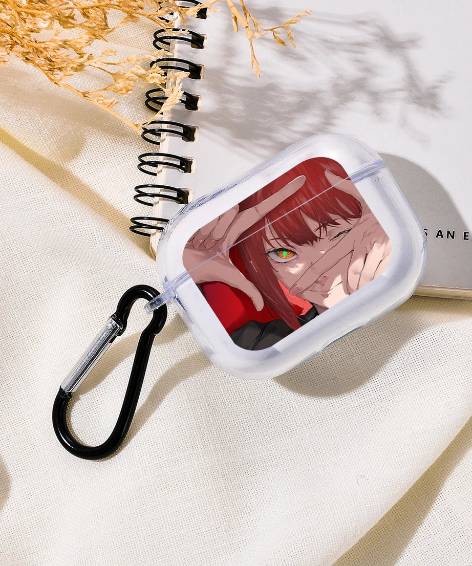 Anime Chainsaw Man power and meowy Soft silicone TPU Case For AirPods Pro 1 2 3 Clear Wireless Bluetooth Earphone Box