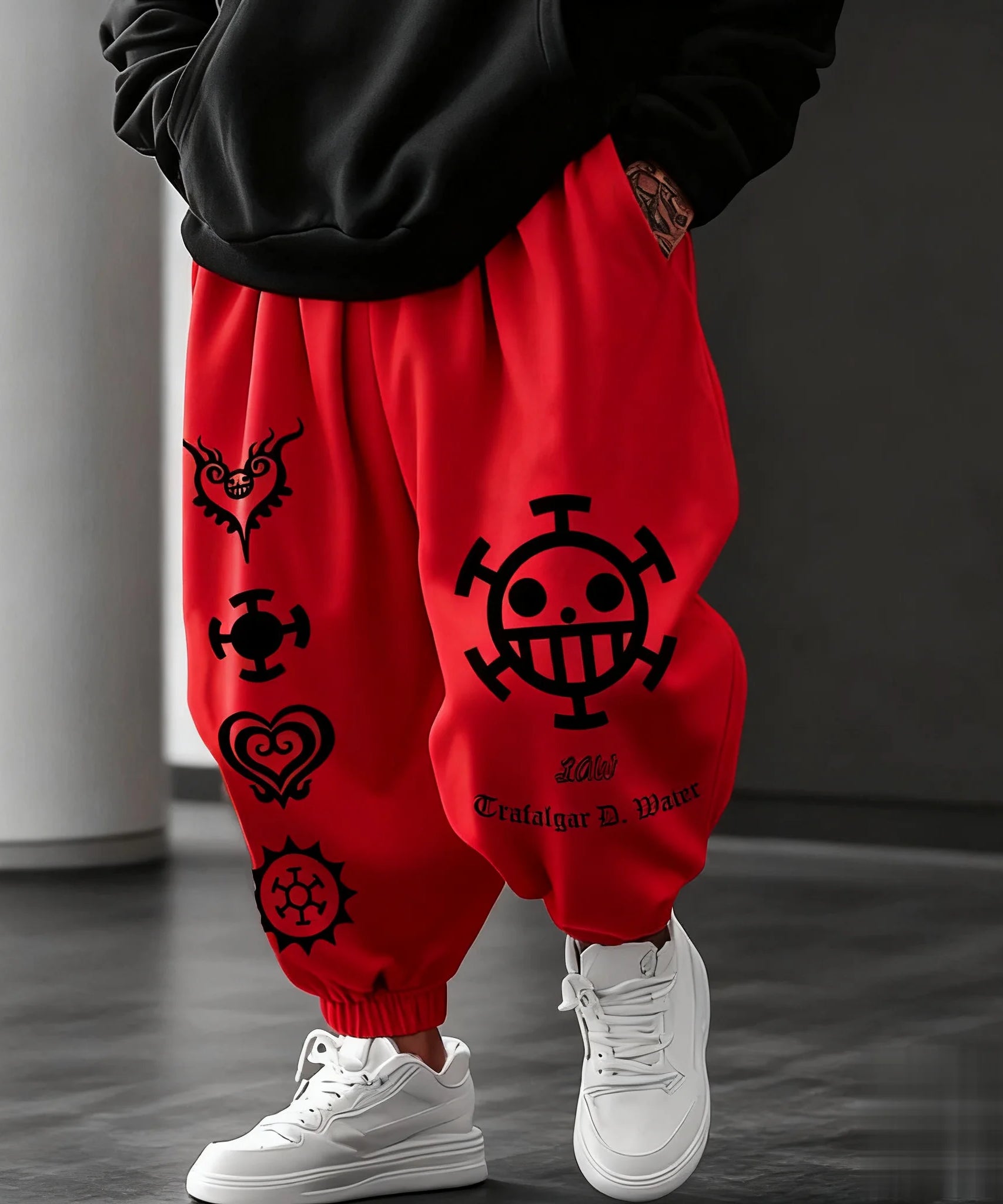 One Piece Anime Print Men's Loose Casual Sports Pants Streetwear Fashion Daily Wear Cotton Trousers Y2k Sweatpants Summer Autumn