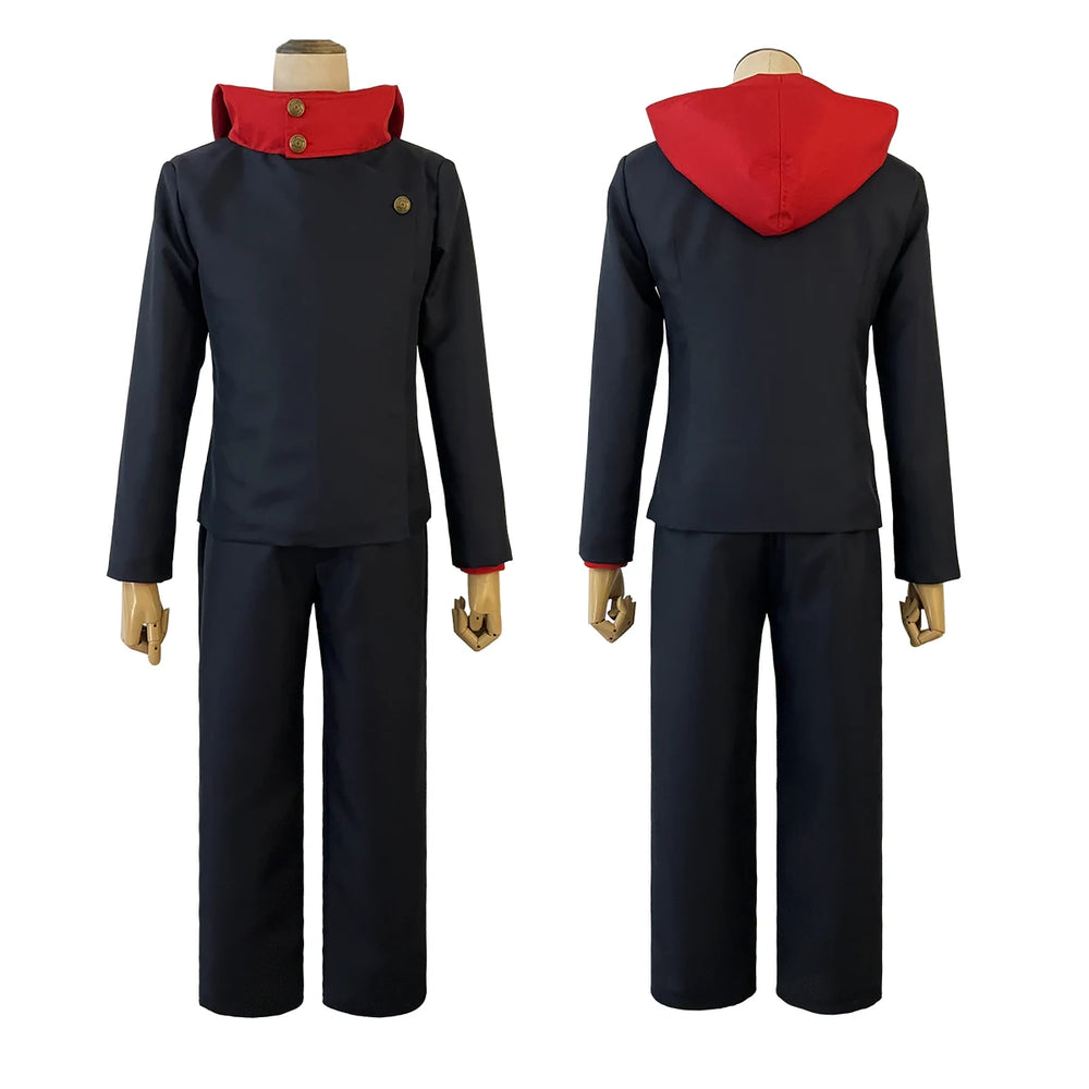 Anime Jujutsu Kaisen Yuji Itadori Cosplay Costume – Uniform & Wig Set 7