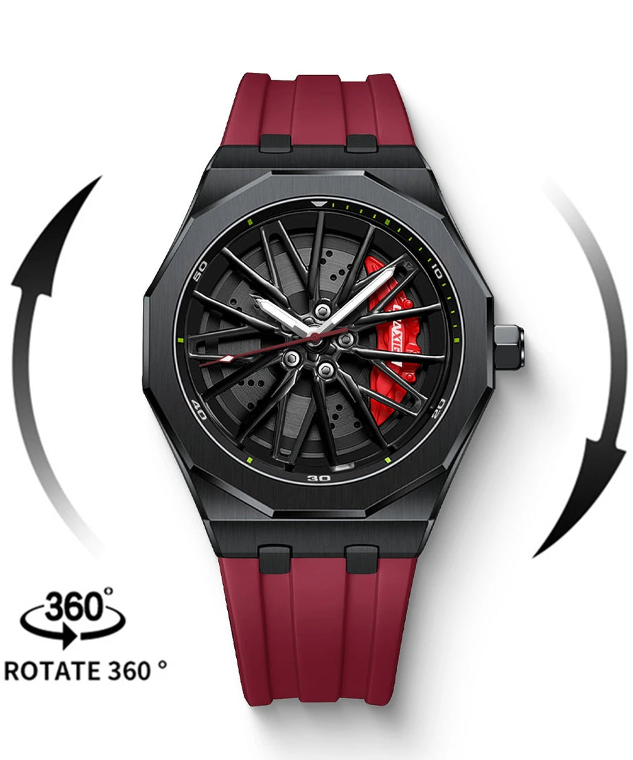Naruto Anime - Sharingan Rotary Dial Watch – 3D Anime Quartz Waterproof Men’s Luxury Watch