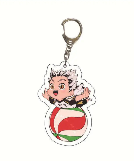 Acrylic Haikyuu Hinata Shoyo Tobio Kageyama Anime Keychain Jewelry Campus Related Products Cultural Friends Gift Bag Charms New