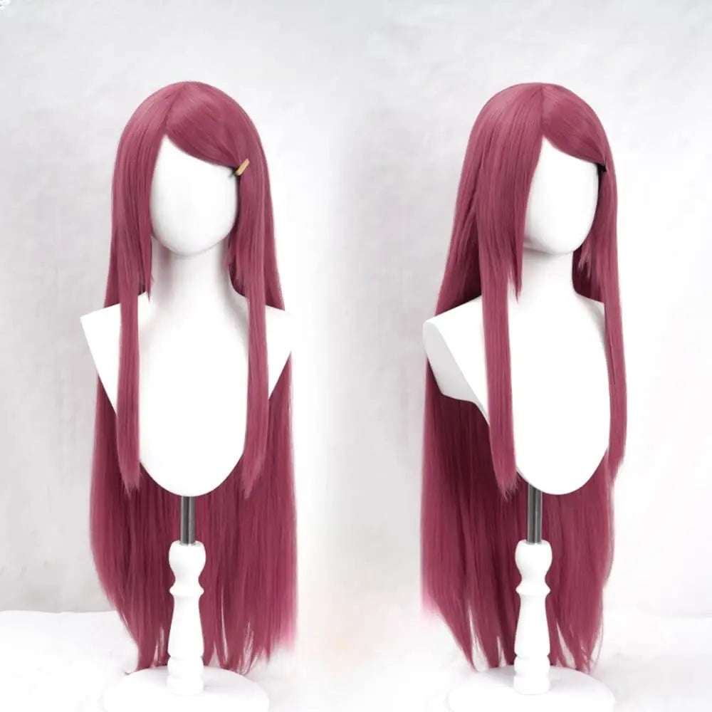 Anime Naruto Kushina Uzumaki Cosplay Wig – Heat Resistant Wine Red Long Wig 2