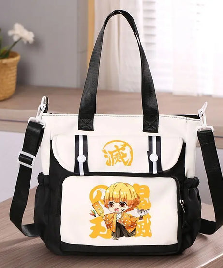 Anime Demon Slayer Kamado Tanjirou New Shoulderbag Men Women Crossbody Bags Student Fashion Large Capacity Handbag Holiday Gifts