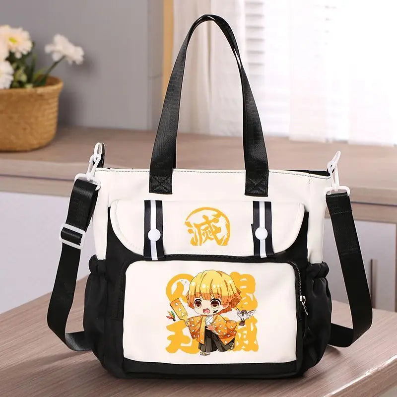 Anime Demon Slayer Kamado Tanjirou New Shoulderbag Men Women Crossbody Bags Student Fashion Large Capacity Handbag Holiday Gifts