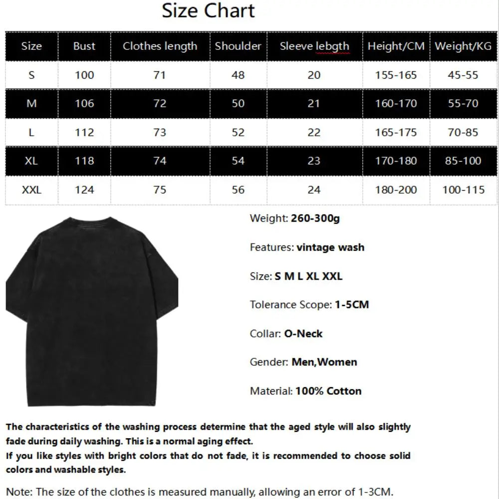 Attack on Titan Eren Jaeger & Mikasa Print Retro Washed T-Shirt – Harajuku Cotton Tee 4