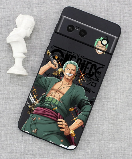 One Piece Luffy Art For Google Pixel 9 8 7A 7 6A 6 5A 5 4 4A XL 5G Black Silicon Shockproof Shell Cover Phone Case