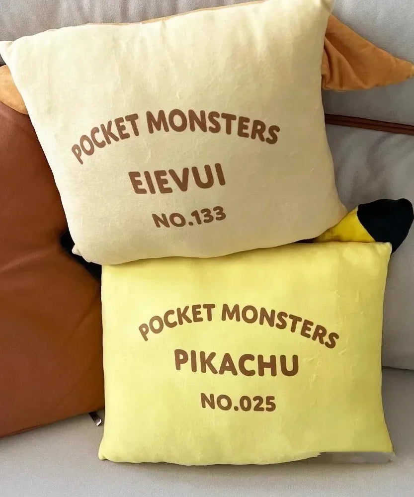 Pokémon Pikachu & Eevee Plush Pillow Cover – Cute Anime Cushion for Home & Office