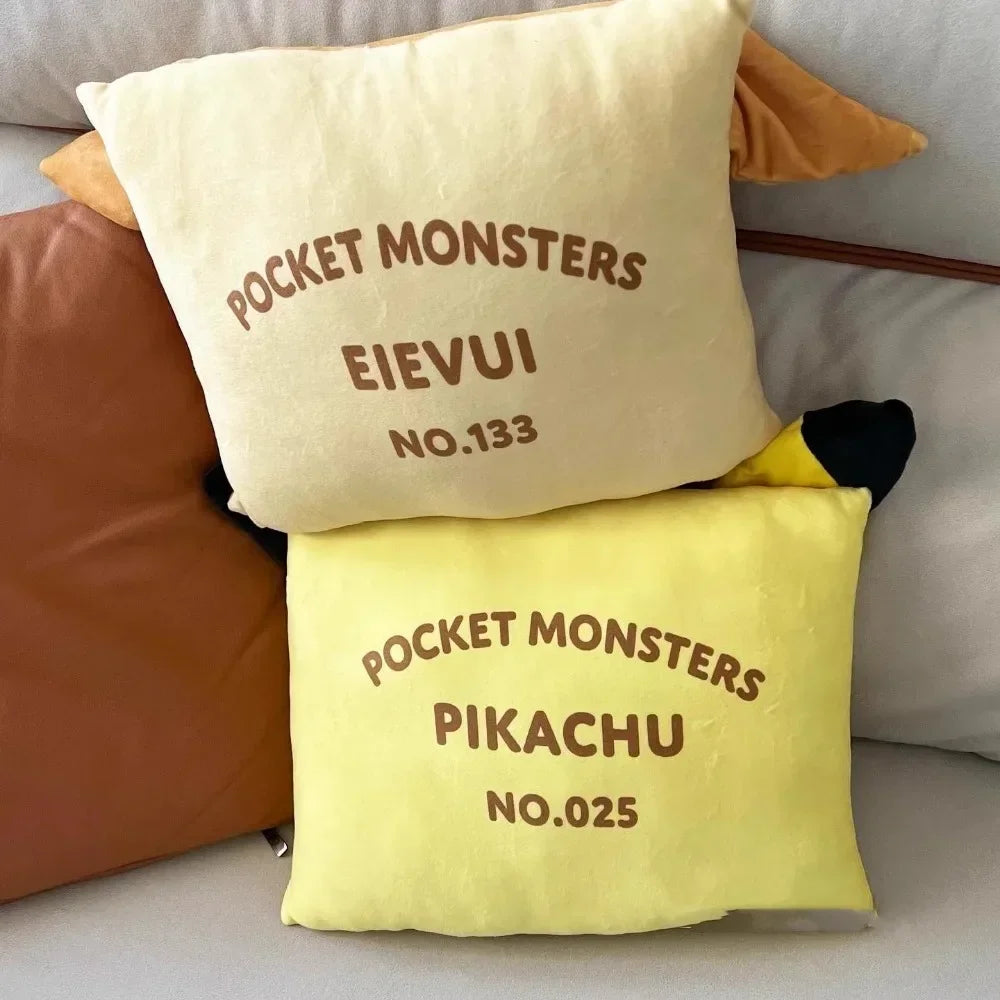 Pokémon Pikachu & Eevee Plush Pillow Cover – Cute Anime Cushion for Home & Office