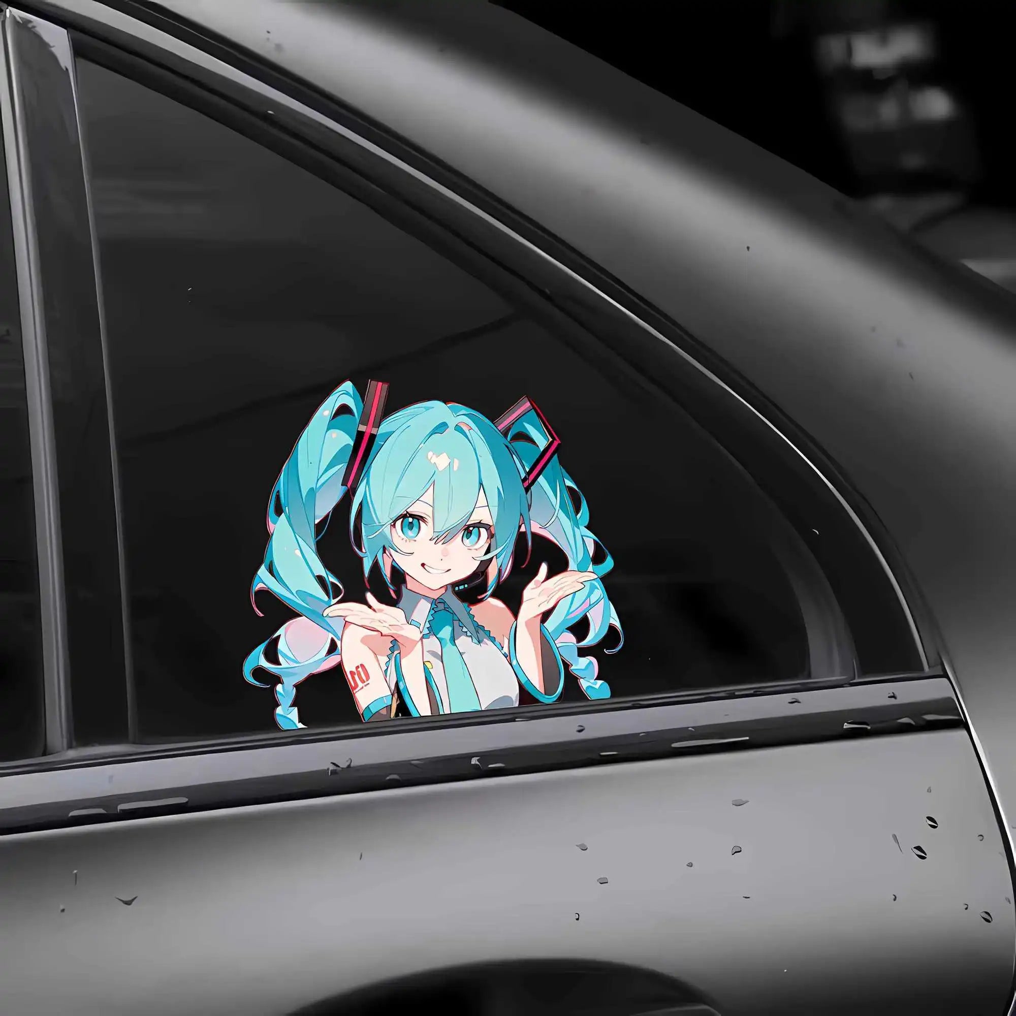 Hatsune Miku MIKU anime Animation Waterproof Car Sticker Personalized Decoration Electric Vehicle iPad Sticker