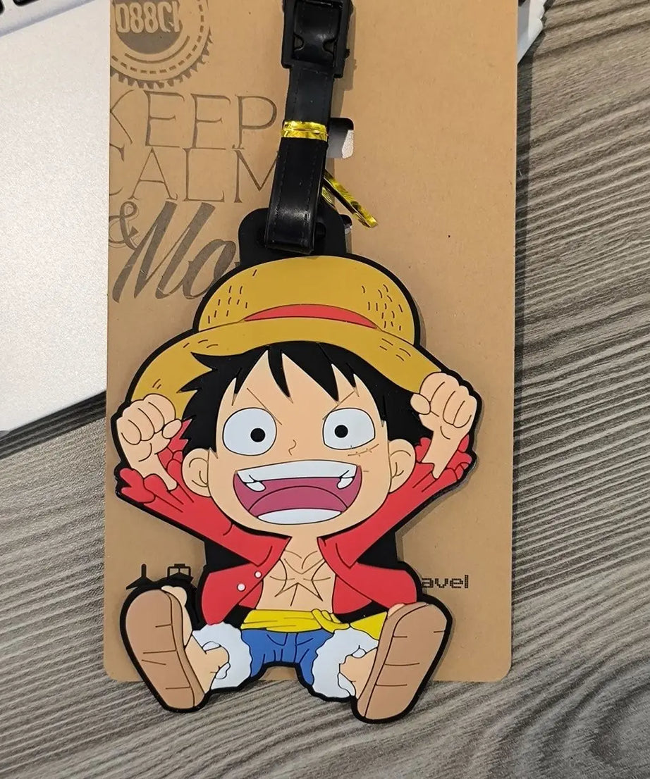 Anime One Piece Boarding Check in Hang Tag Accessories Joba Lu Fei Suolong Luggage Tag Cute Creativity