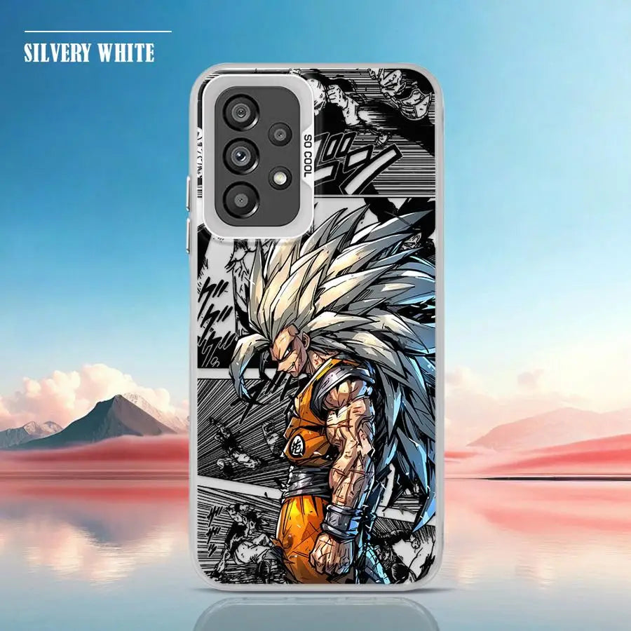 Shell Case for Samsung Galaxy A35 A26 A36 A53 A71 A72 A51 A56 A73 A55 A54 A52 Dragon Ball Son Goku Cool