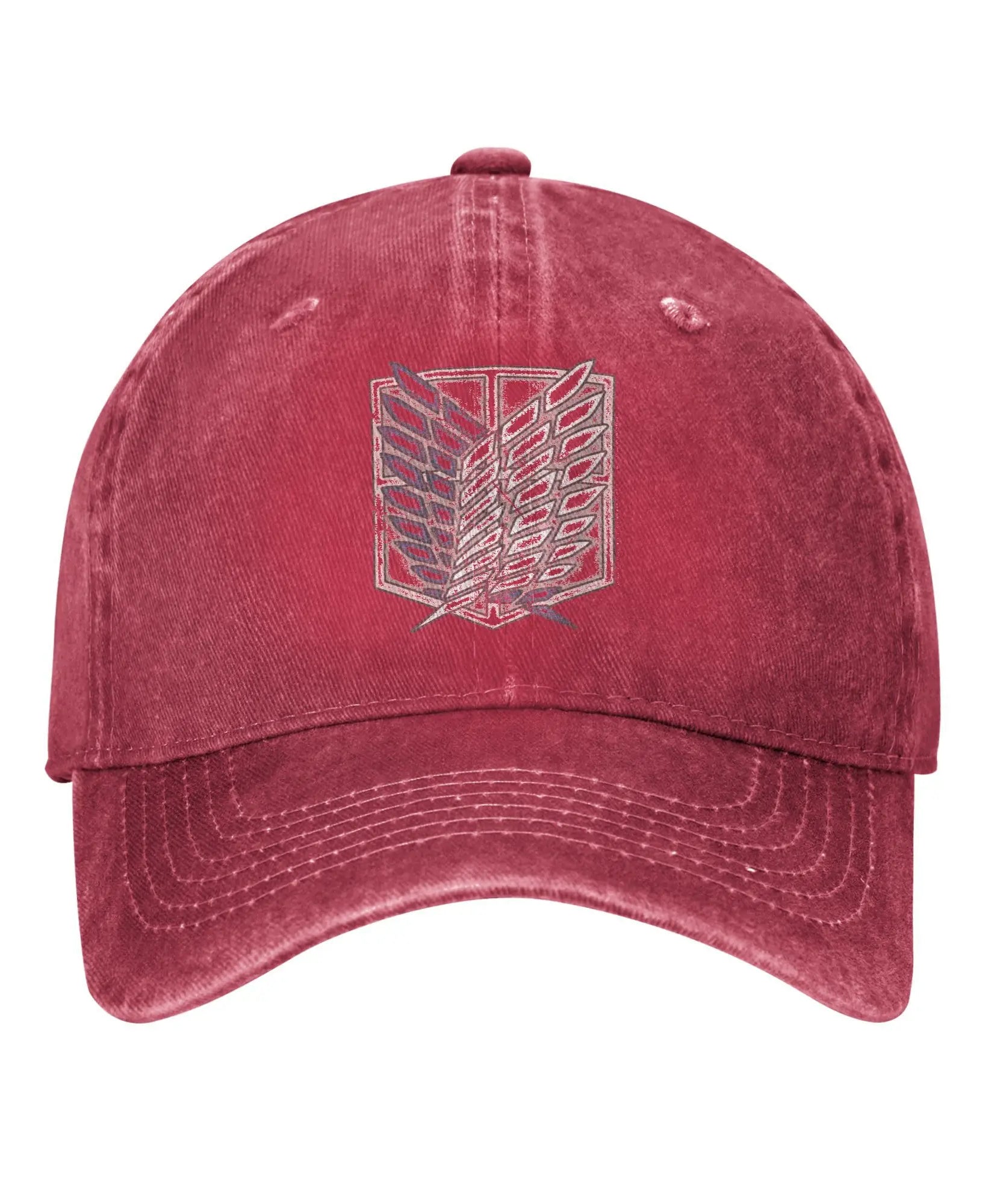 Attack On Titan Distressed Scout Symbol Anime Baseball Caps Vintage Distressed Cotton  Snapback Cap Unisex Travel  Gift Hats Cap