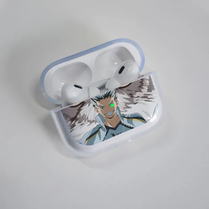 Haikyuu Volleyball Anime Transparent TPU Case for Airpods  Pro 2 1 3 Soft Silicone Cover Air Pods4 1/2/3Earphone Cover