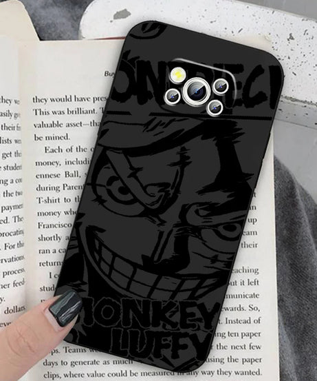 Anime Art One Piece Luffy For Xiaomi Mi Poco F5 F4 F3 X6 X5 X4 X3 M6 M5 M5S M4 M3 C65 Pro GT NFC 5G Black Back Phone Case