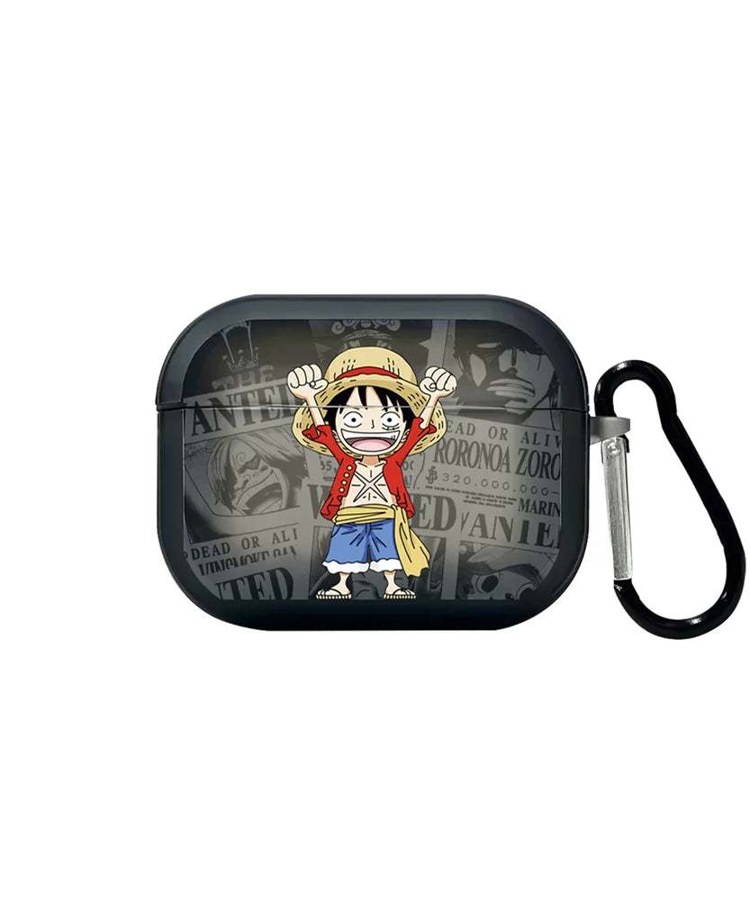 Anime One Piece Luffy Zoro Earphone Case For AirPods 4th 3rd 2nd Pro Pro2 Headphone Headset Wireless Protection Cover Funda