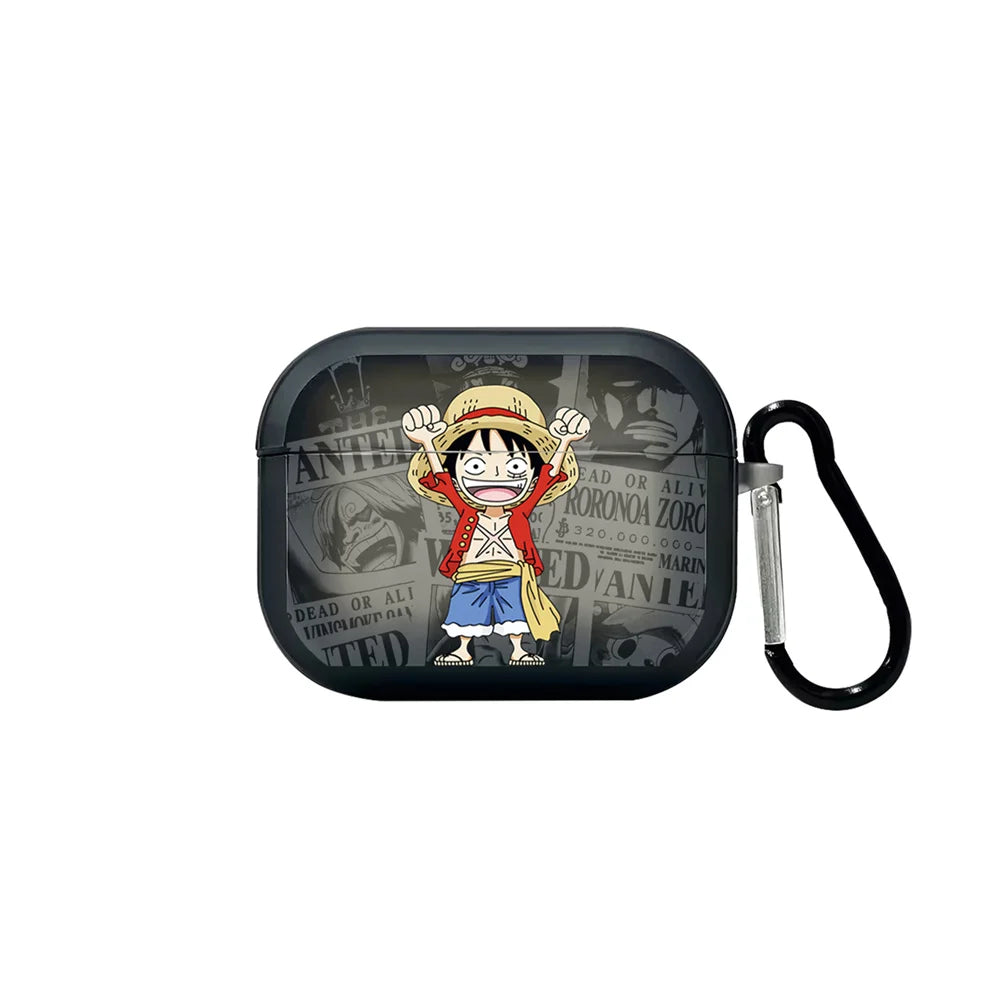 Anime One Piece Luffy Zoro Earphone Case For AirPods 4th 3rd 2nd Pro Pro2 Headphone Headset Wireless Protection Cover Funda